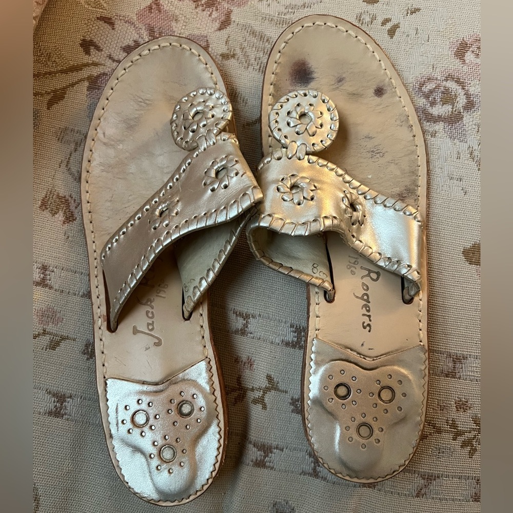 Jack Rogers Jacks Sandal Gold Size 8
